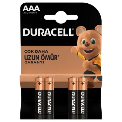 Duracell AAA İnce Kalem Pil 4 Lü - 9