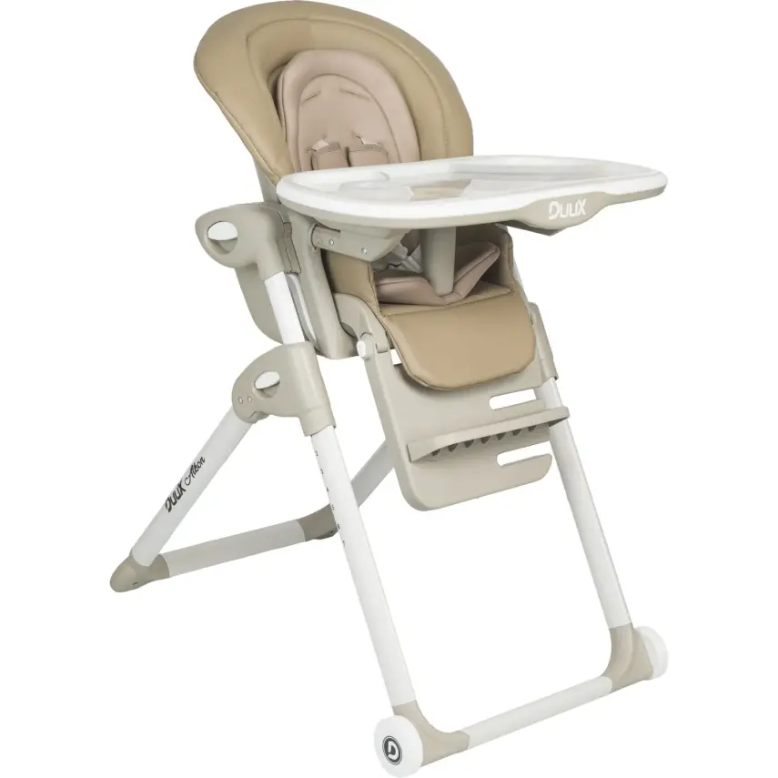 Duux Alkon Yatarlı Portatif Katlanabilen Yükseklik Ayarlı Mama Sandalyesi Bej - 1