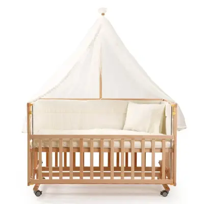 Duux Dada Naturel Anne Yanı Beşik 70x130 cm ve Uyku Seti - 3