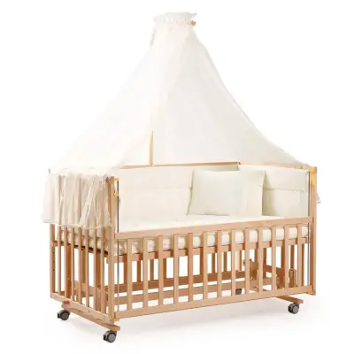 Duux Dada Naturel Anne Yanı Beşik 70x130 cm ve Uyku Seti