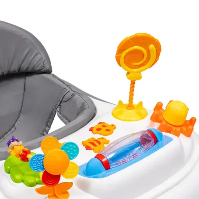 Duux Kidido 3 Kademeli Yükseklik Ayarlı Sallanan Bebek Yürüteci Gri - 9