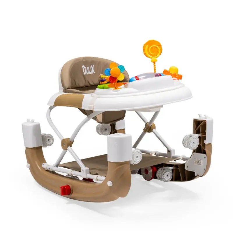 Duux Kidido 3 Kademeli Yükseklik Ayarlı Sallanan Bebek Yürüteci Kahverengi - 4