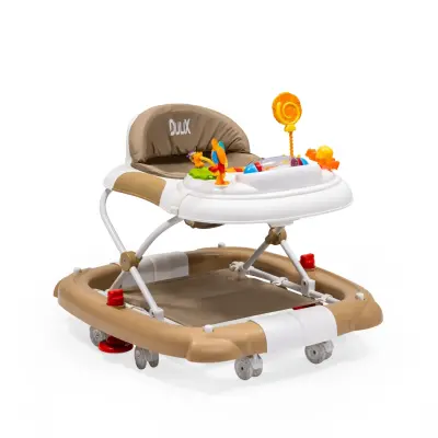 Duux Kidido 3 Kademeli Yükseklik Ayarlı Sallanan Bebek Yürüteci Kahverengi
