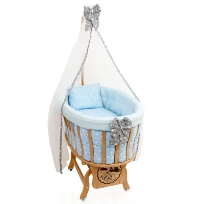 Duux Naturel Sepet Beşik-Uyku Seti Mavi Yıldız