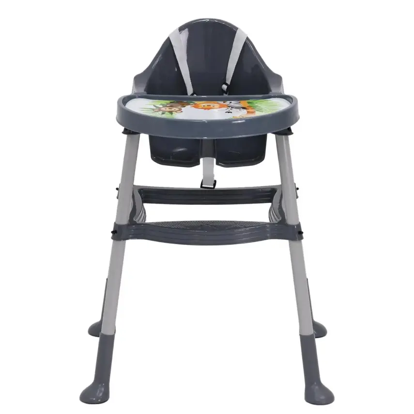 Duux Orman Desenli Portatif Katlaması Kolay Hafif 5 Nokta Emniyet Kemerli Basic Mama Sandalyesi Antrasit - 1