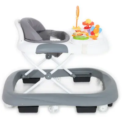 Duux Plano Oyuncaklı Müzikli 3 Kademeli Örümcek Bebek Yürüteci Beyaz - 2