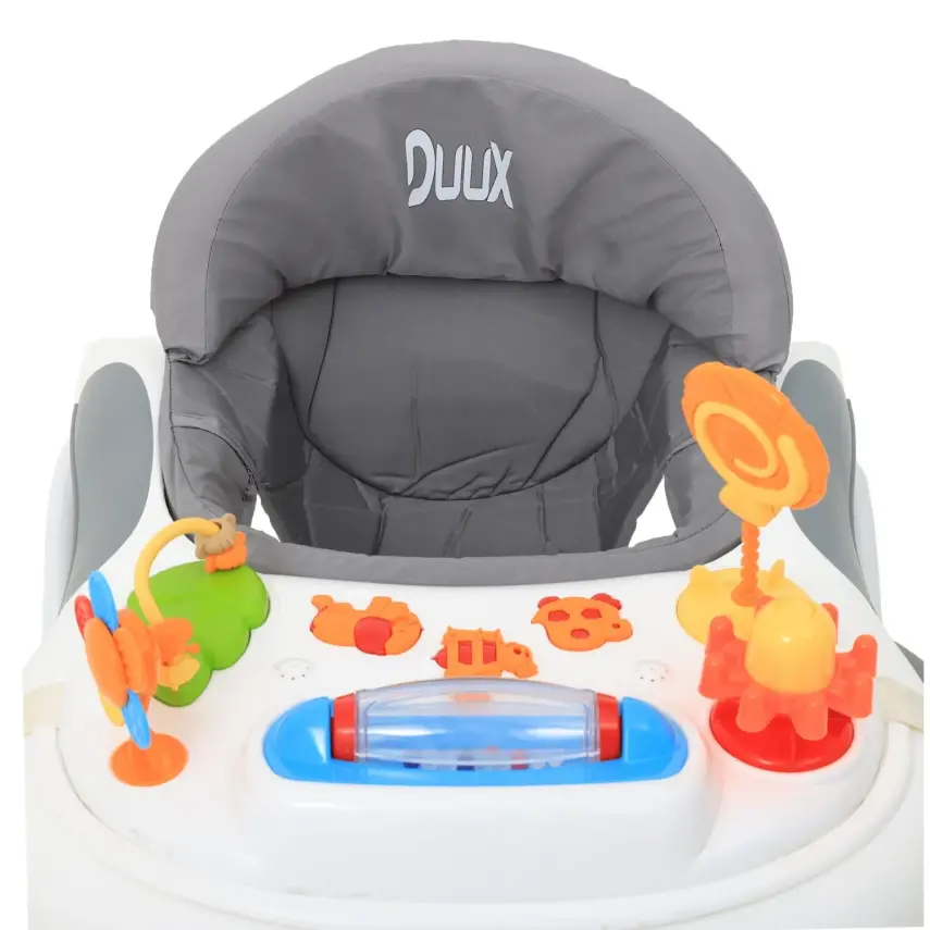 Duux Plano Oyuncaklı Müzikli 3 Kademeli Örümcek Bebek Yürüteci Beyaz - 10