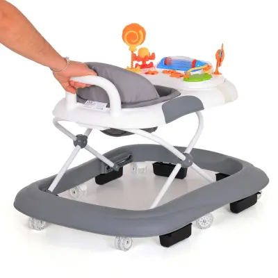 Duux Plano Oyuncaklı Müzikli 3 Kademeli Örümcek Bebek Yürüteci Beyaz - 5