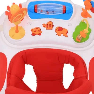 Duux Plano Oyuncaklı Müzikli 3 Kademeli Örümcek Bebek Yürüteci Kırmızı - 7