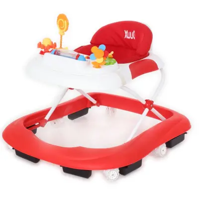 Duux Plano Oyuncaklı Müzikli 3 Kademeli Örümcek Bebek Yürüteci Kırmızı