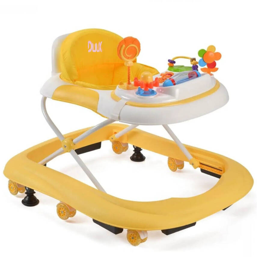 Duux Plano Oyuncaklı Müzikli 3 Kademeli Örümcek Bebek Yürüteci Sarı - 1