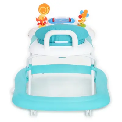 Duux Plano Oyuncaklı Müzikli 3 Kademeli Örümcek Bebek Yürüteci Turkuaz - 2