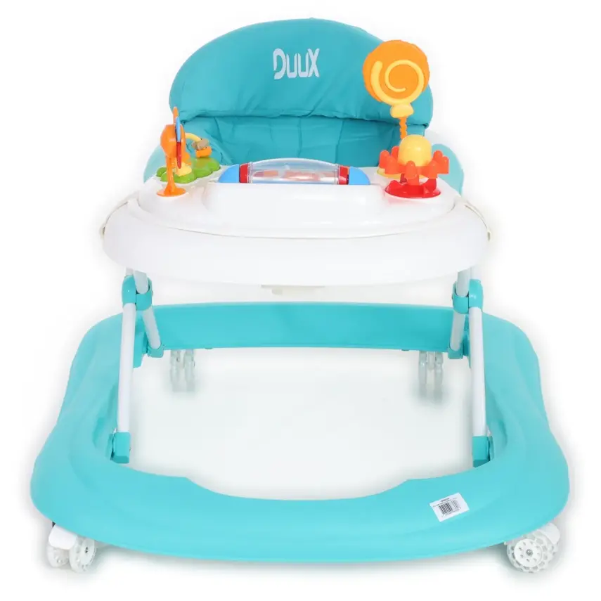 Duux Plano Oyuncaklı Müzikli 3 Kademeli Örümcek Bebek Yürüteci Turkuaz - 4