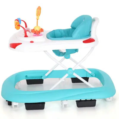 Duux Plano Oyuncaklı Müzikli 3 Kademeli Örümcek Bebek Yürüteci Turkuaz - 8