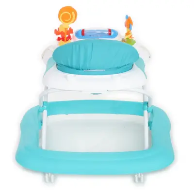 Duux Plano Oyuncaklı Müzikli 3 Kademeli Örümcek Bebek Yürüteci Turkuaz - 9