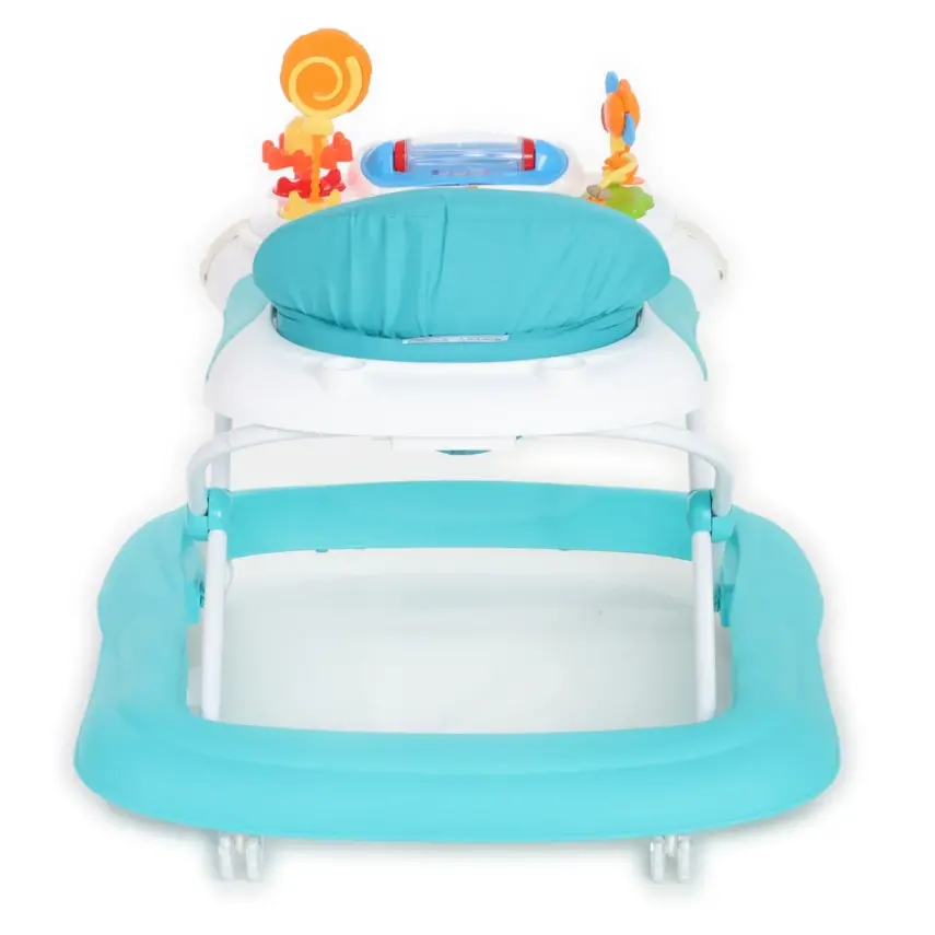 Duux Plano Oyuncaklı Müzikli 3 Kademeli Örümcek Bebek Yürüteci Turkuaz - 9