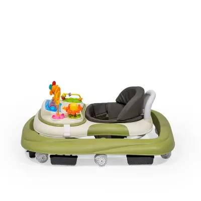 Duux Plano Oyuncaklı Müzikli 3 Kademeli Örümcek Bebek Yürüteci Yeşil - 5