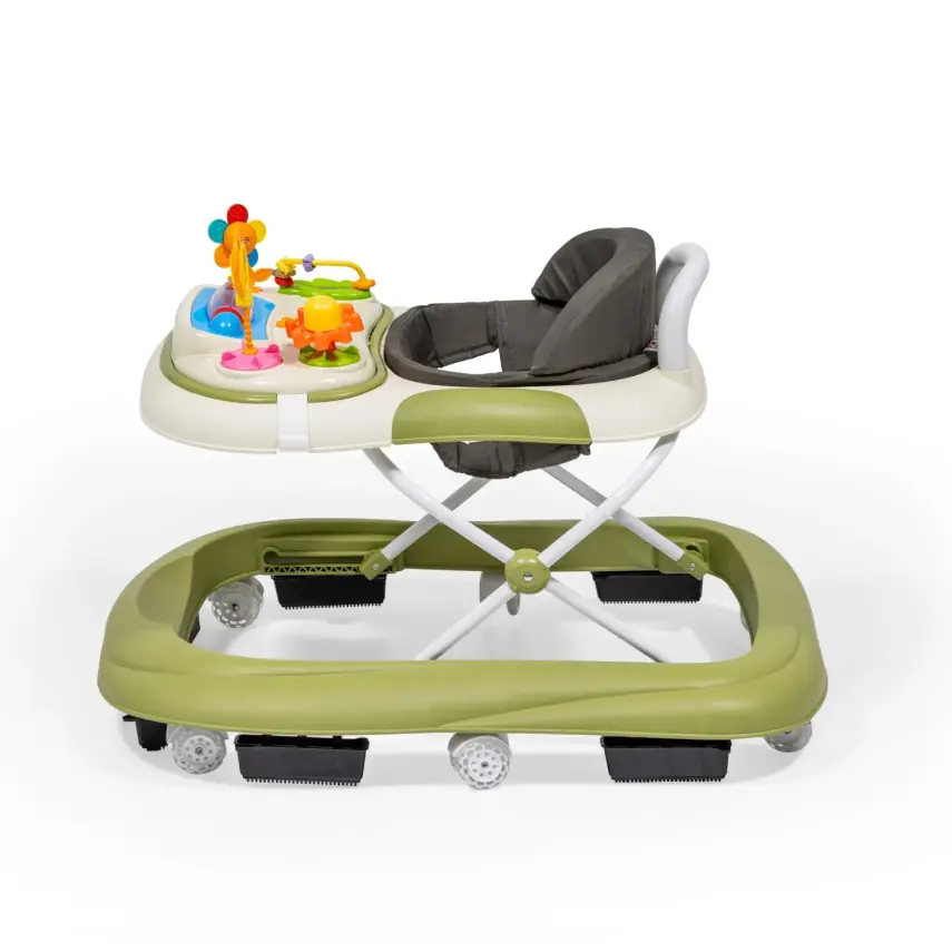 Duux Plano Oyuncaklı Müzikli 3 Kademeli Örümcek Bebek Yürüteci Yeşil - 8