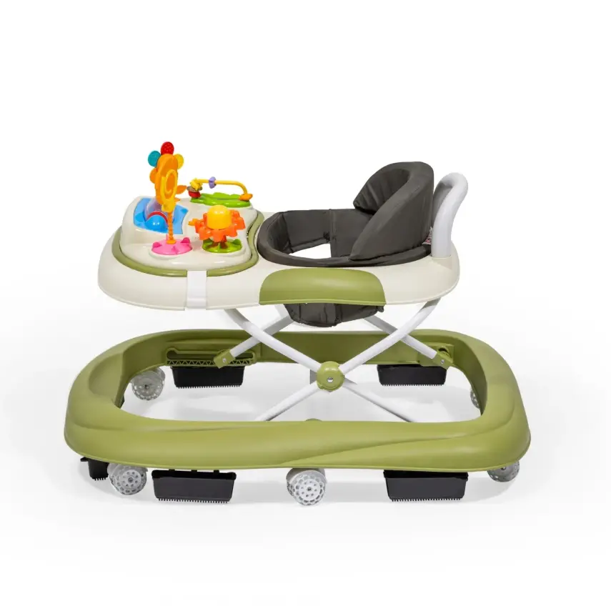 Duux Plano Oyuncaklı Müzikli 3 Kademeli Örümcek Bebek Yürüteci Yeşil - 7
