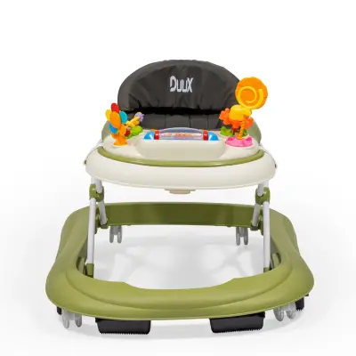 Duux Plano Oyuncaklı Müzikli 3 Kademeli Örümcek Bebek Yürüteci Yeşil - 3