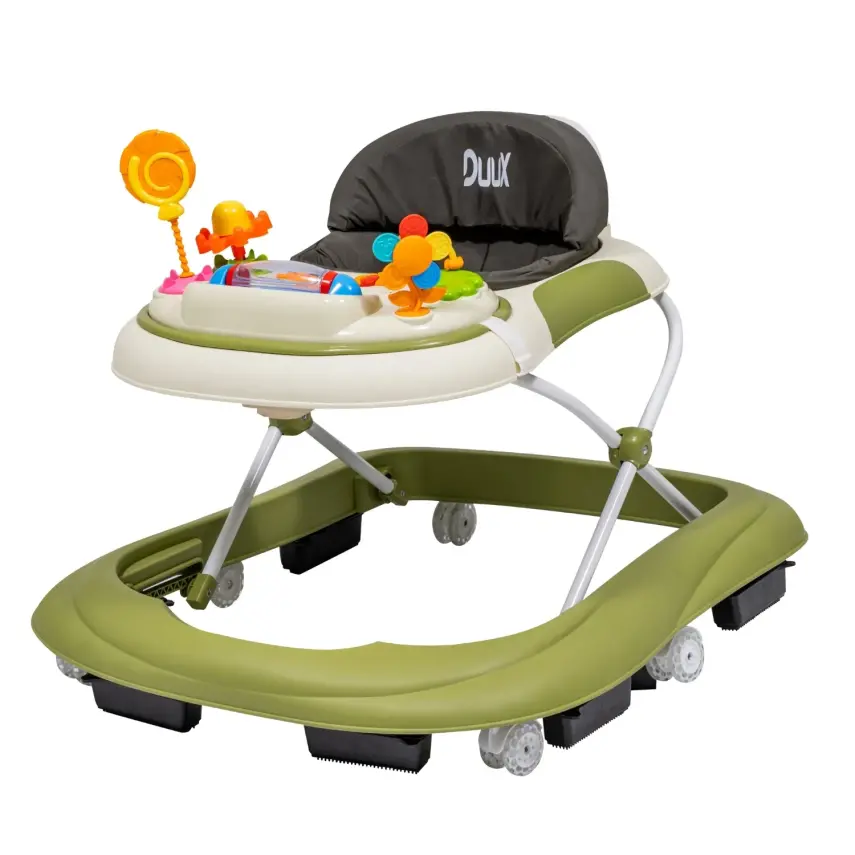 Duux Plano Oyuncaklı Müzikli 3 Kademeli Örümcek Bebek Yürüteci Yeşil - 1