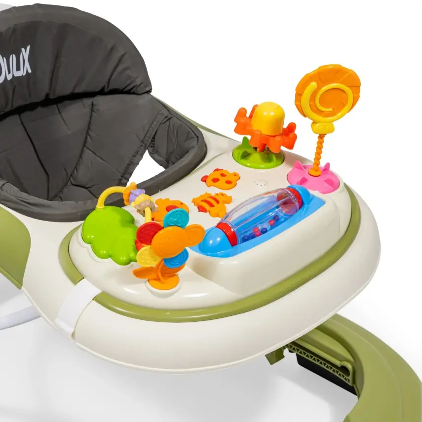 Duux Plano Oyuncaklı Müzikli 3 Kademeli Örümcek Bebek Yürüteci Yeşil - 6