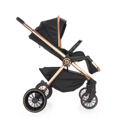 Duux Pro Max2  I-Size Çift Yönlü Kolay Katlanabilen Su Geçirmeyen Travel Sistem-Seyahat Sistem Bebek Arabası Yağmurluk Hediyeli Black - 5