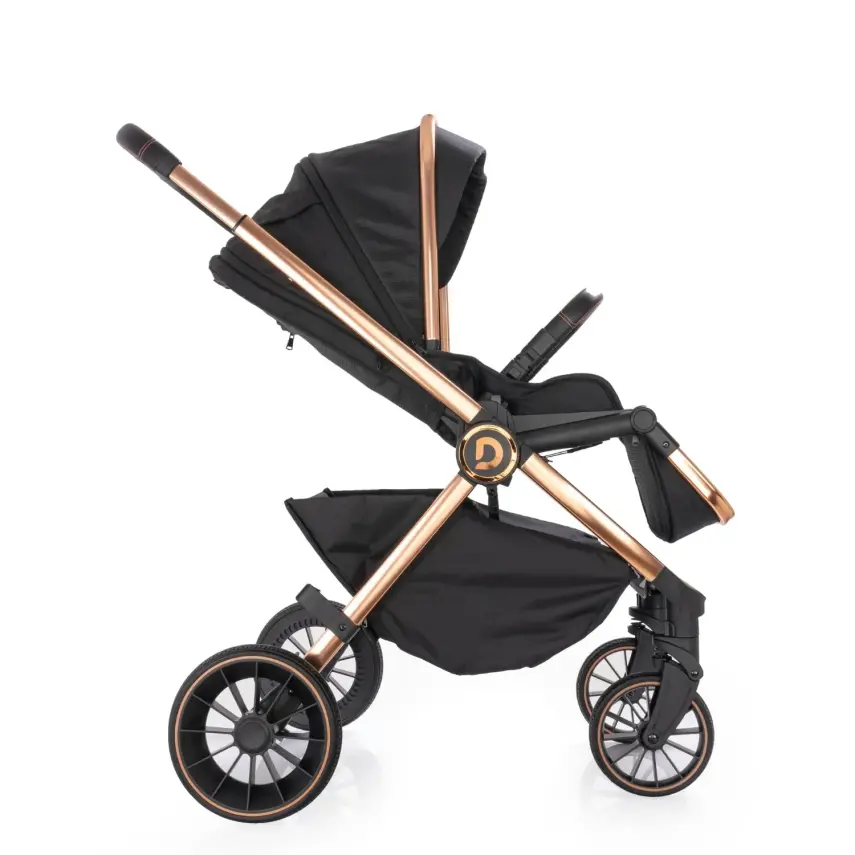 Duux Pro Max2  I-Size Çift Yönlü Kolay Katlanabilen Su Geçirmeyen Travel Sistem-Seyahat Sistem Bebek Arabası Yağmurluk Hediyeli Black - 5