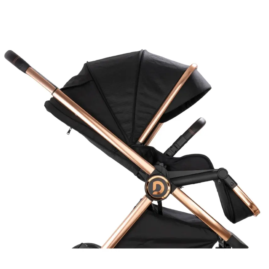 Duux Pro Max2  I-Size Çift Yönlü Kolay Katlanabilen Su Geçirmeyen Travel Sistem-Seyahat Sistem Bebek Arabası Yağmurluk Hediyeli Black - 10