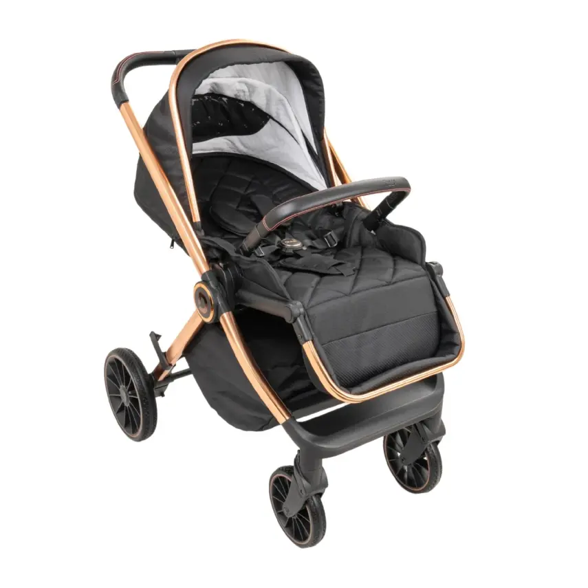 Duux Pro Max2  I-Size Çift Yönlü Kolay Katlanabilen Su Geçirmeyen Travel Sistem-Seyahat Sistem Bebek Arabası Yağmurluk Hediyeli Black - 23