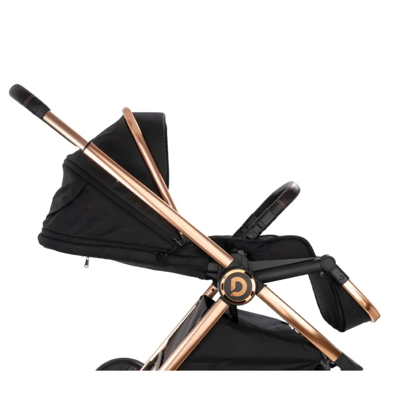 Duux Pro Max2  I-Size Çift Yönlü Kolay Katlanabilen Su Geçirmeyen Travel Sistem-Seyahat Sistem Bebek Arabası Yağmurluk Hediyeli Black - 6