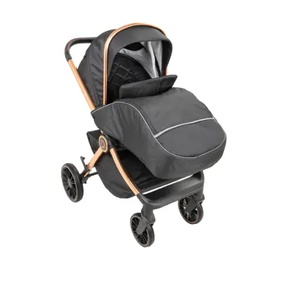 Duux Pro Max2  I-Size Çift Yönlü Kolay Katlanabilen Su Geçirmeyen Travel Sistem-Seyahat Sistem Bebek Arabası Yağmurluk Hediyeli Black - 24