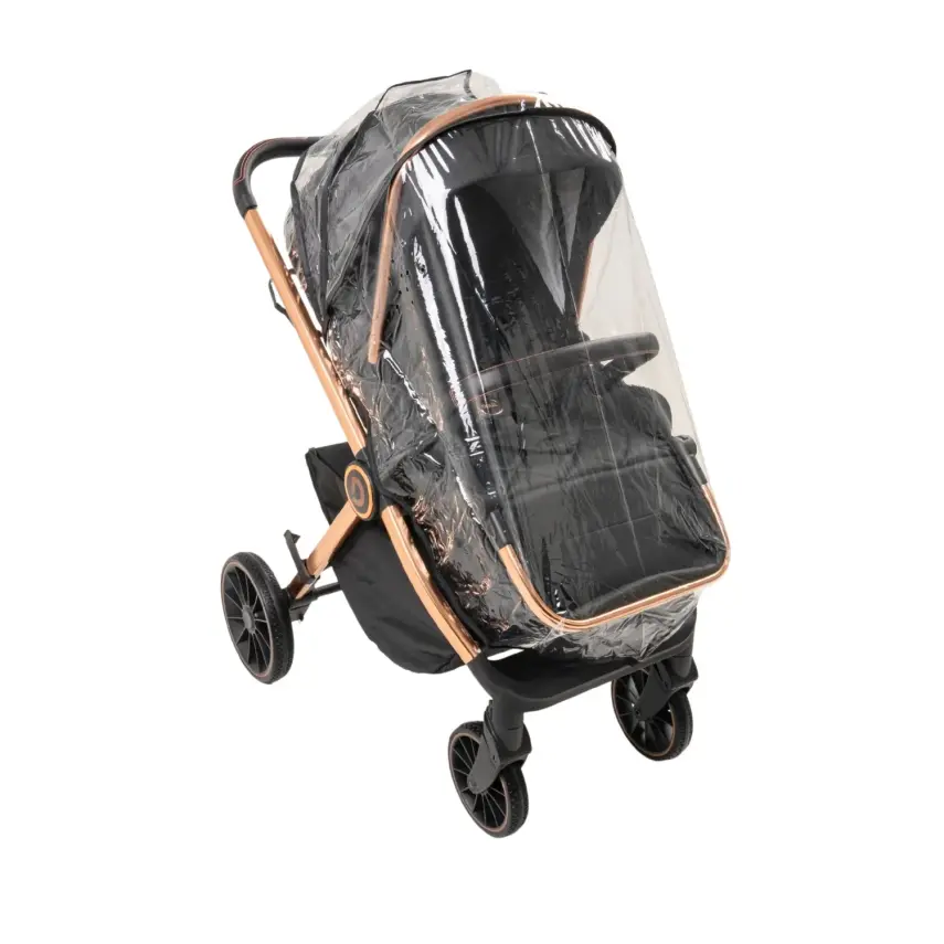 Duux Pro Max2  I-Size Çift Yönlü Kolay Katlanabilen Su Geçirmeyen Travel Sistem-Seyahat Sistem Bebek Arabası Yağmurluk Hediyeli Black - 21