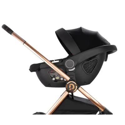 Duux Pro Max2  I-Size Çift Yönlü Kolay Katlanabilen Su Geçirmeyen Travel Sistem-Seyahat Sistem Bebek Arabası Yağmurluk Hediyeli Black - 9