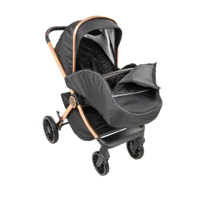 Duux Pro Max2  I-Size Çift Yönlü Kolay Katlanabilen Su Geçirmeyen Travel Sistem-Seyahat Sistem Bebek Arabası Yağmurluk Hediyeli Black - 18