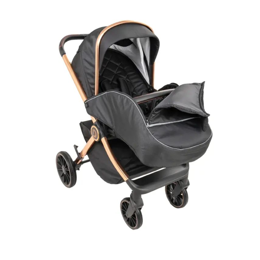Duux Pro Max2  I-Size Çift Yönlü Kolay Katlanabilen Su Geçirmeyen Travel Sistem-Seyahat Sistem Bebek Arabası Yağmurluk Hediyeli Black - 18
