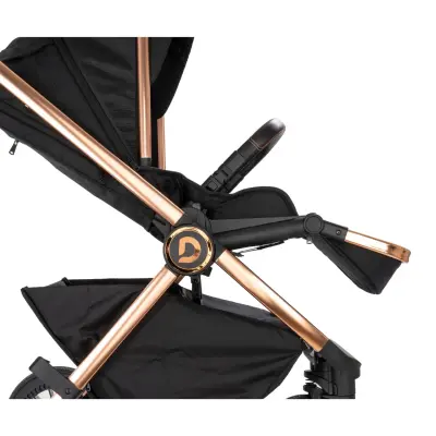 Duux Pro Max2  I-Size Çift Yönlü Kolay Katlanabilen Su Geçirmeyen Travel Sistem-Seyahat Sistem Bebek Arabası Yağmurluk Hediyeli Black - 4