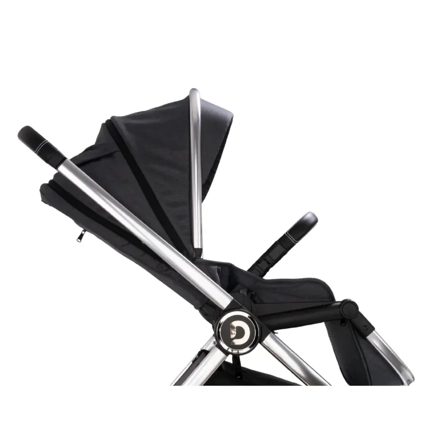 Duux Pro Max2  I-Size Çift Yönlü Kolay Katlanabilen Su Geçirmeyen Travel Sistem-Seyahat Sistem Bebek Arabası Yağmurluk Hediyeli Dark Grey - 4