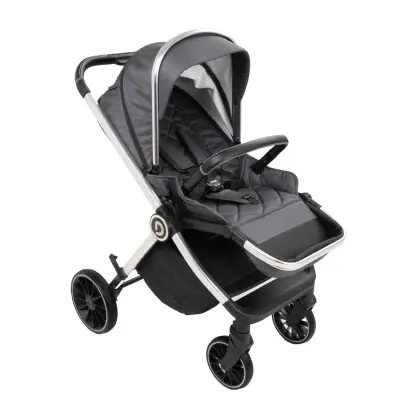 Duux Pro Max2  I-Size Çift Yönlü Kolay Katlanabilen Su Geçirmeyen Travel Sistem-Seyahat Sistem Bebek Arabası Yağmurluk Hediyeli Dark Grey - 5