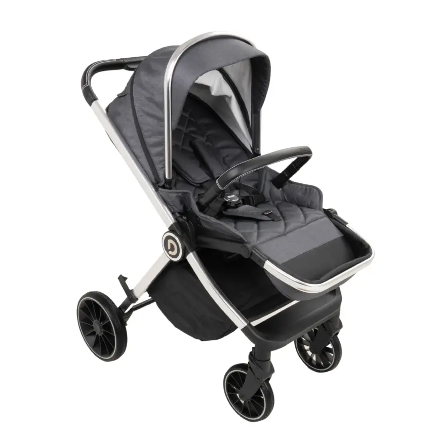 Duux Pro Max2  I-Size Çift Yönlü Kolay Katlanabilen Su Geçirmeyen Travel Sistem-Seyahat Sistem Bebek Arabası Yağmurluk Hediyeli Dark Grey - 5