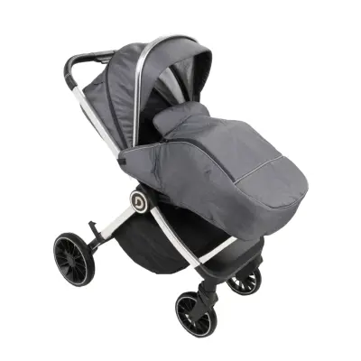 Duux Pro Max2  I-Size Çift Yönlü Kolay Katlanabilen Su Geçirmeyen Travel Sistem-Seyahat Sistem Bebek Arabası Yağmurluk Hediyeli Dark Grey - 9