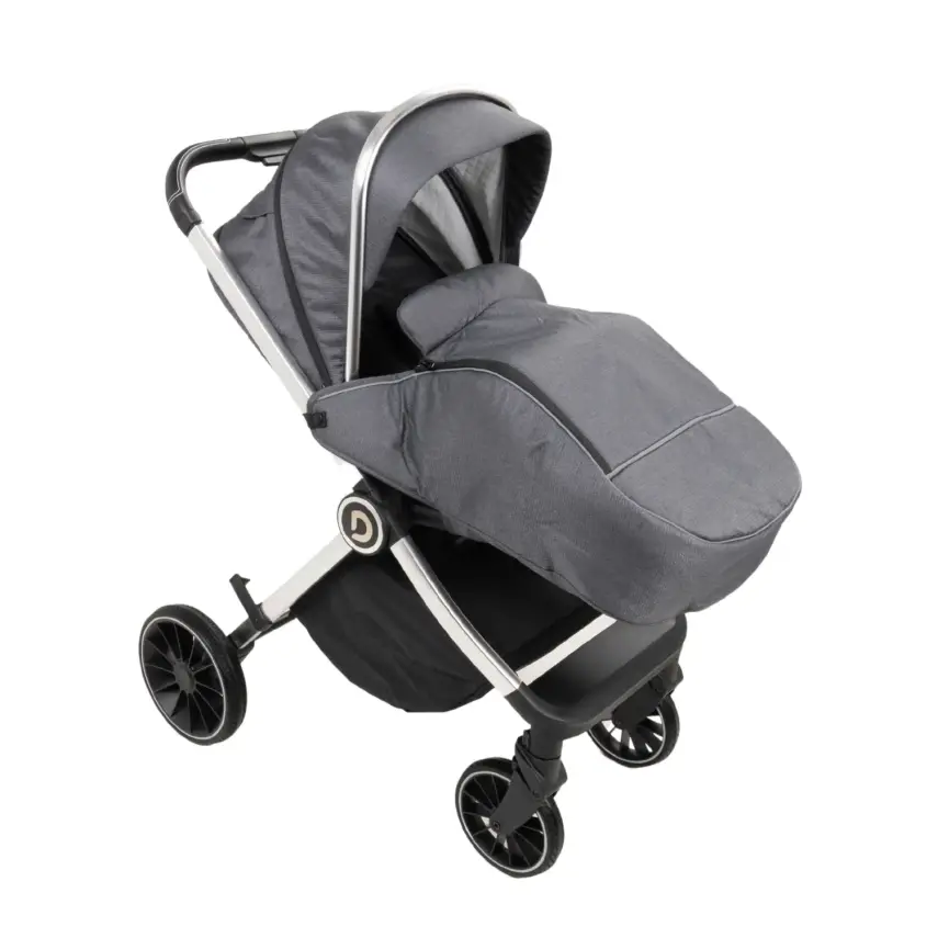 Duux Pro Max2  I-Size Çift Yönlü Kolay Katlanabilen Su Geçirmeyen Travel Sistem-Seyahat Sistem Bebek Arabası Yağmurluk Hediyeli Dark Grey - 9