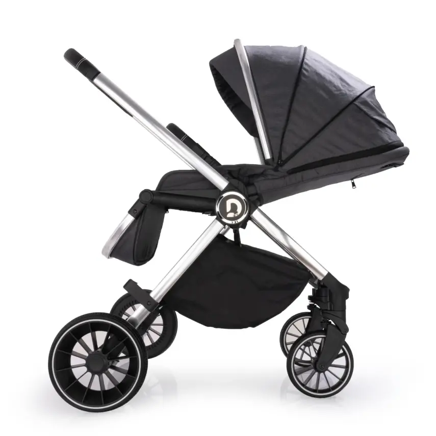 Duux Pro Max2  I-Size Çift Yönlü Kolay Katlanabilen Su Geçirmeyen Travel Sistem-Seyahat Sistem Bebek Arabası Yağmurluk Hediyeli Dark Grey - 11