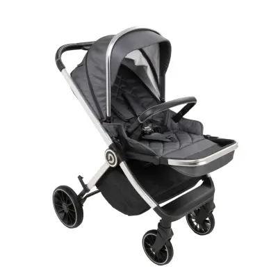 Duux Pro Max2  I-Size Çift Yönlü Kolay Katlanabilen Su Geçirmeyen Travel Sistem-Seyahat Sistem Bebek Arabası Yağmurluk Hediyeli Dark Grey - 15