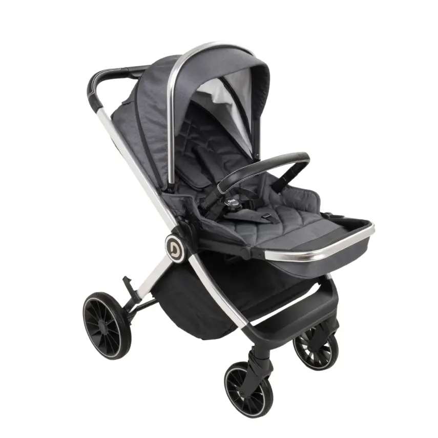 Duux Pro Max2  I-Size Çift Yönlü Kolay Katlanabilen Su Geçirmeyen Travel Sistem-Seyahat Sistem Bebek Arabası Yağmurluk Hediyeli Dark Grey - 15