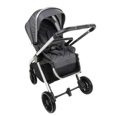 Duux Pro Max2  I-Size Çift Yönlü Kolay Katlanabilen Su Geçirmeyen Travel Sistem-Seyahat Sistem Bebek Arabası Yağmurluk Hediyeli Dark Grey - 18