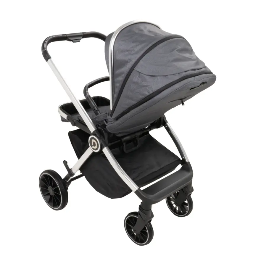 Duux Pro Max2  I-Size Çift Yönlü Kolay Katlanabilen Su Geçirmeyen Travel Sistem-Seyahat Sistem Bebek Arabası Yağmurluk Hediyeli Dark Grey - 12
