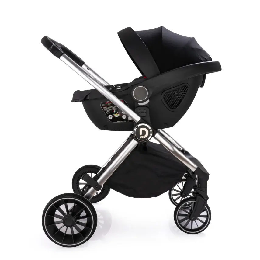 Duux Pro Max2  I-Size Çift Yönlü Kolay Katlanabilen Su Geçirmeyen Travel Sistem-Seyahat Sistem Bebek Arabası Yağmurluk Hediyeli Dark Grey - 3