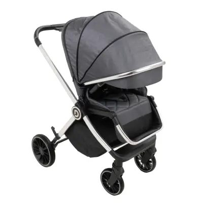 Duux Pro Max2  I-Size Çift Yönlü Kolay Katlanabilen Su Geçirmeyen Travel Sistem-Seyahat Sistem Bebek Arabası Yağmurluk Hediyeli Dark Grey - 16