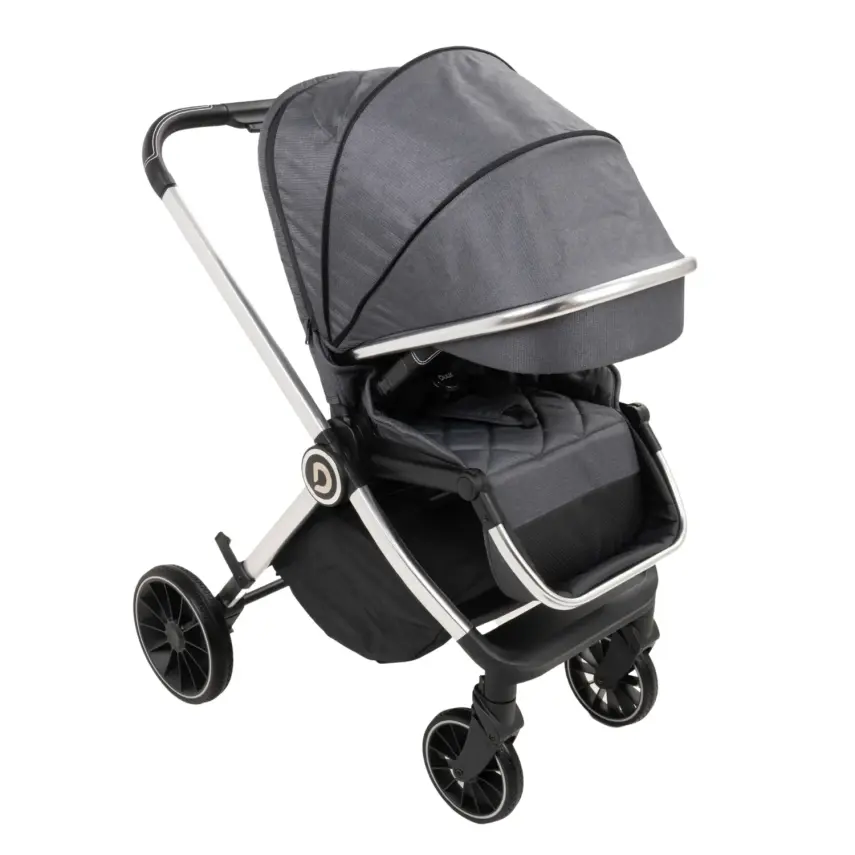 Duux Pro Max2  I-Size Çift Yönlü Kolay Katlanabilen Su Geçirmeyen Travel Sistem-Seyahat Sistem Bebek Arabası Yağmurluk Hediyeli Dark Grey - 16